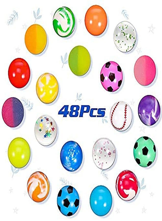 Firstly Traders Combo of 48 pcs Mini Crazy Ball Jumping Balls Random Colours Toys and Games Kids for Playhouse Party Return Favors for Kids Fun - Image 2